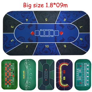 Hot Sale 1.8m Texas Hold'em Poker Chip Desk Pad Rubber Table Cloth Top Digital Print Casino Board Game Poker Mat FBA Drop Ship