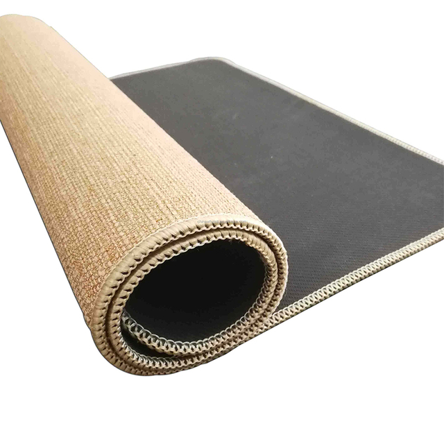 Brown Tan Natural Dye Sublimation Blanks Linen Natural Rubber Doormats Floor Door Mats