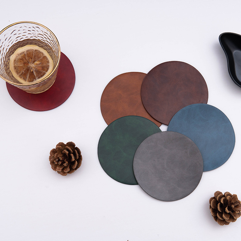 Leather Coaster Mat