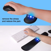 Comfortable Mousepad with Smooth Wrist Rest Surface and Non-Slip PU Base for Pain Relief