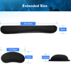 Black Memory Foam Wrist Support Office Keyboard Hand Rest Mouse Pad Set