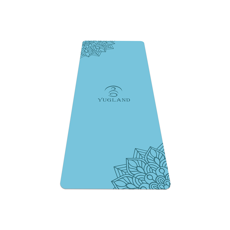 Nonslip Natural Rubber PU Yoga Mat Custom Print Logo / Excise Mat