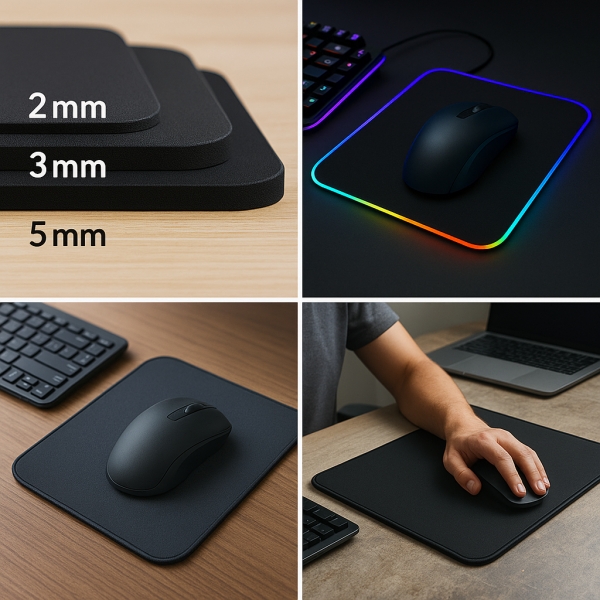 Mouse Pad Thickness Comparison: How 2mm, 3mm, And 5mm Affect User Experience