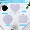 Wholesale Sublimation Mouse Pads Non Slip Rubber Blank Mouse Pad Round Rectangle Heart Shaped White Mouse Pad