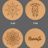 Custom Print Organic Non Toxic Natural Rubber Custom Large Round Circle Meditation Cork Yoga Mat