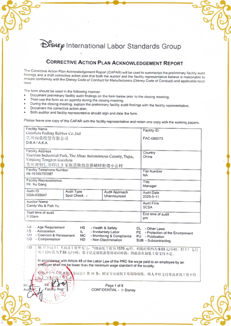 Disney International Labor Standards