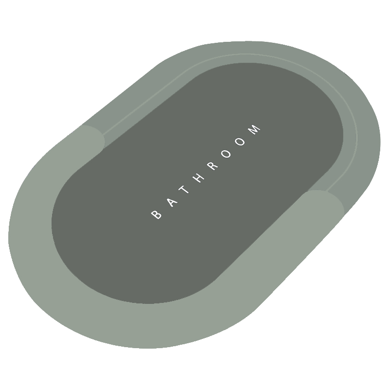 Super Absorbent Water Fast Dry Diatom Mud Flooring Rug Non-slip Carpet Bathroom Play Rubber Door Mat