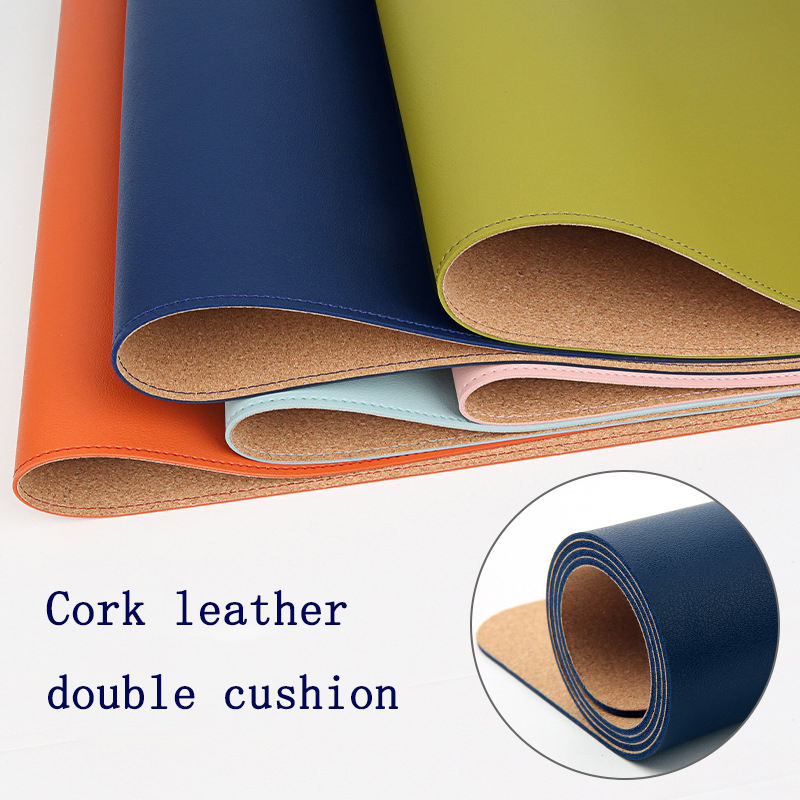 Double-sided leather mouse pad Office Desk Pad PU Leather Writing Mat Waterproof Mouse Pad