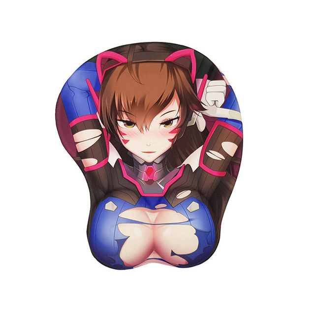 Custom 3D Breast Mouse Pad Sexy Boob Mousepad with Wrist Rest