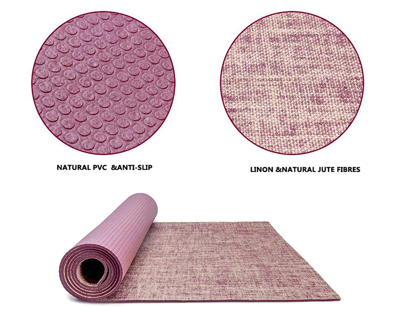 pvc jute yoga mat Detail-04