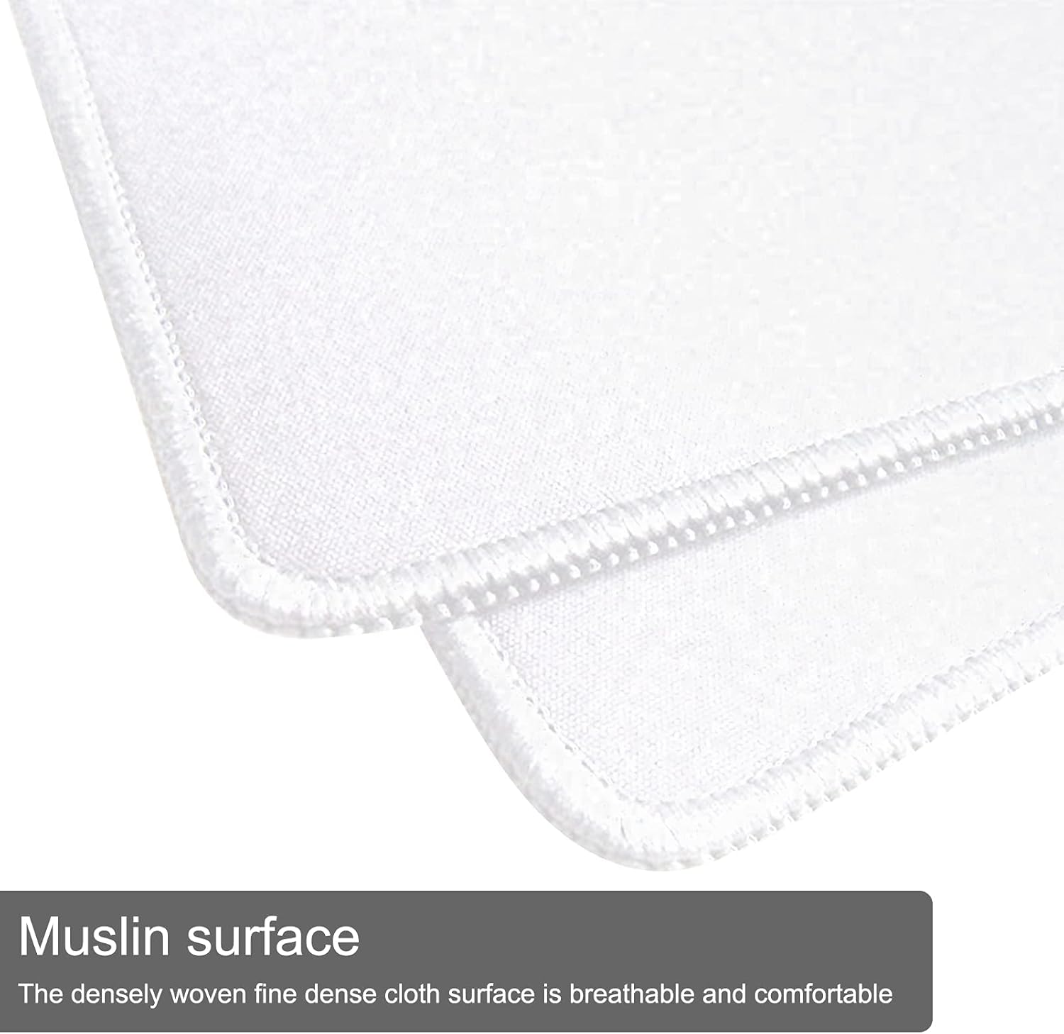 Sublimation Blanks Mouse Pad,32x12 Inch Game Large White Mouse Pads Supplier for Office Home Business Heat Press Printing Picture Logo Crafts (Lock White Edge)