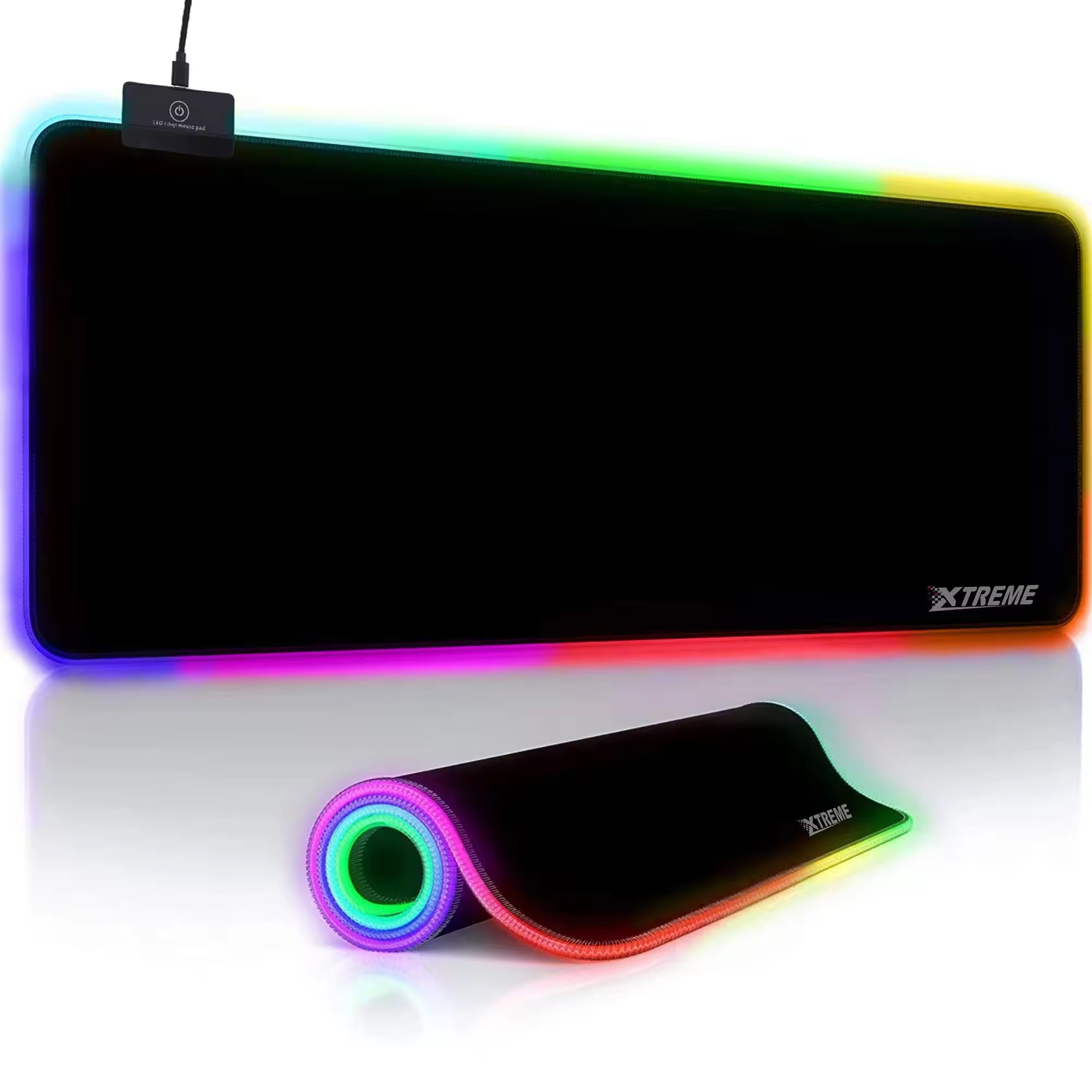 Non-Slip Rubber Base Custom Gaming Lighting Wireless RGB Mouse Pad LED Mousepad for 2024