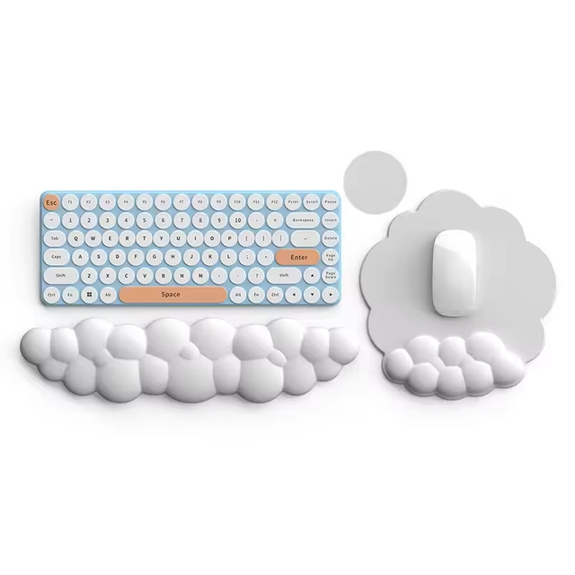 Keyboard Wrist Rest Cloud Pad Typing Wrist Guard Wind Foam Cortex Memory Cotton for Office Mouse Pad Set