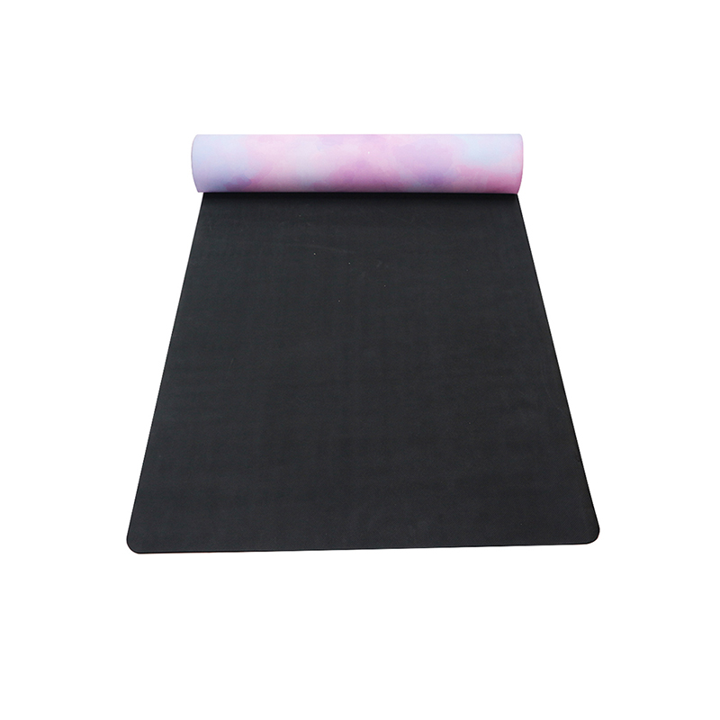 Custom Printed Non-slip Eco-friendly Natural Rubber Suede Yoga Mat Supplier